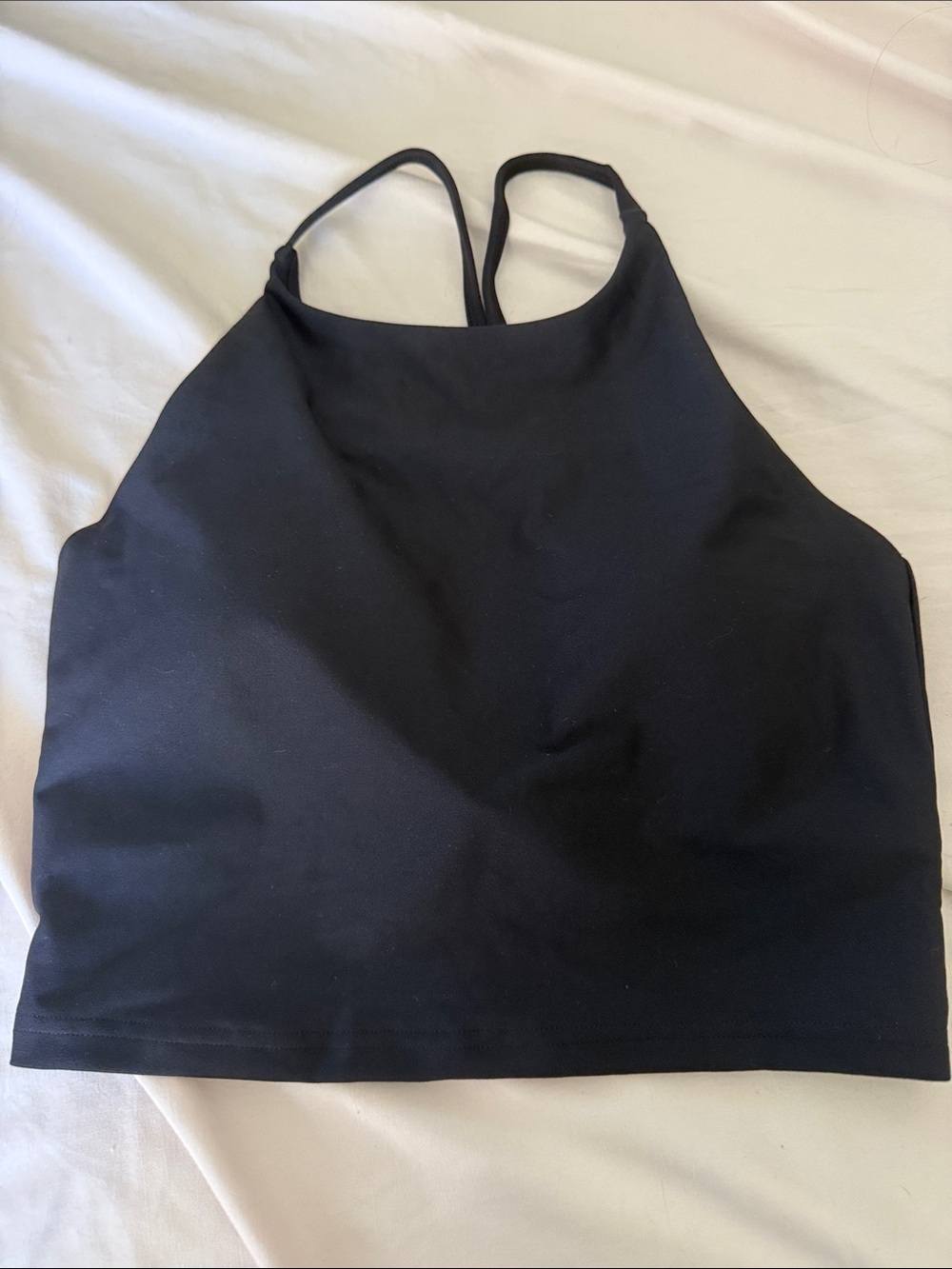 Old Navy Black High Neck Crop Tank